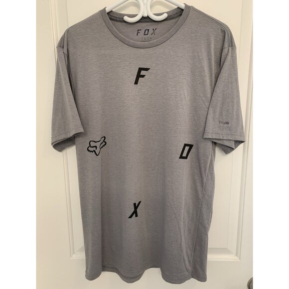 Fox Racing T-shirt Grey Men’s Large Fox Tech - Picture 1 of 5